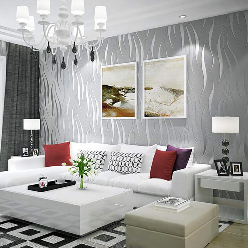 carta da parati 3d crea un effetto ottico, ideale in una casa moderna.