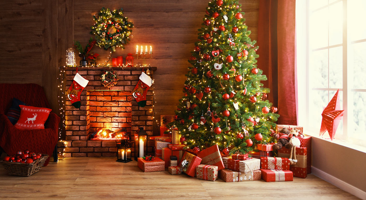 Decorazioni natalizi per il salotto