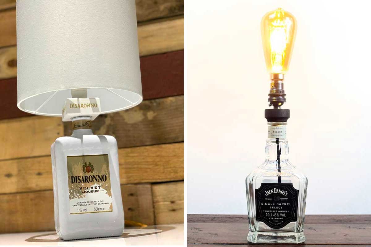 trasformare una bottiglia in una lampada originale